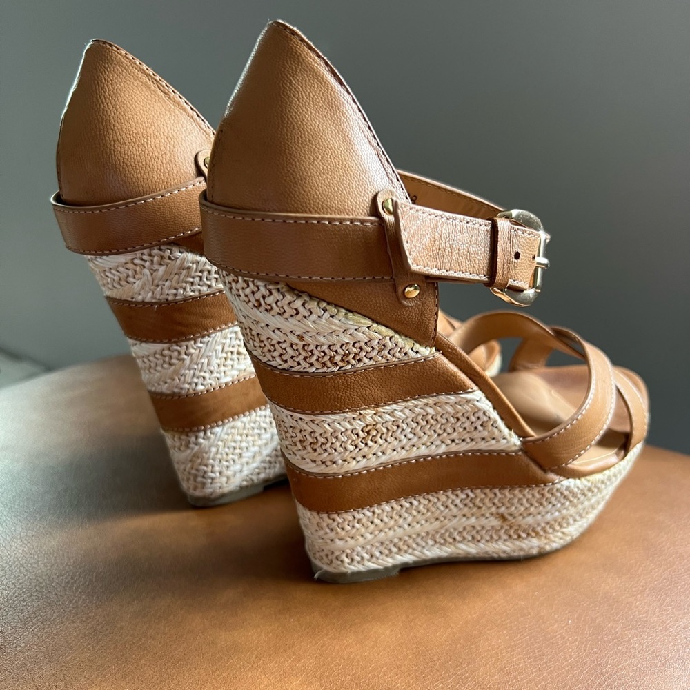 All leather BASCONI wedges